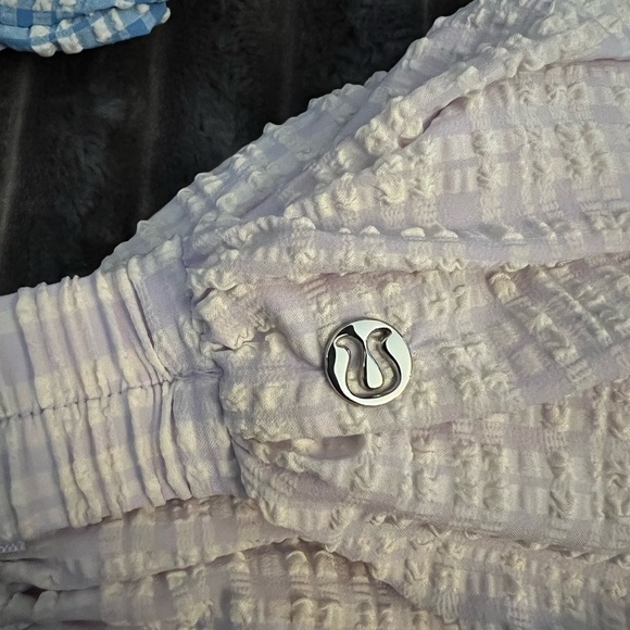 lululemon athletica Plaid Hair Bows - Blue, Black, Pink - Picture 5 of 8